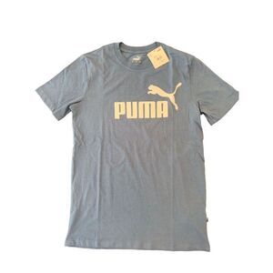 PUMA Men's Graphic Print Crew Neck T-Shirt‎ Blue Size S